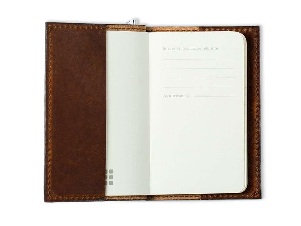 Milwaukee Leather Mini Journal with Pen - Chestnut - olpr.