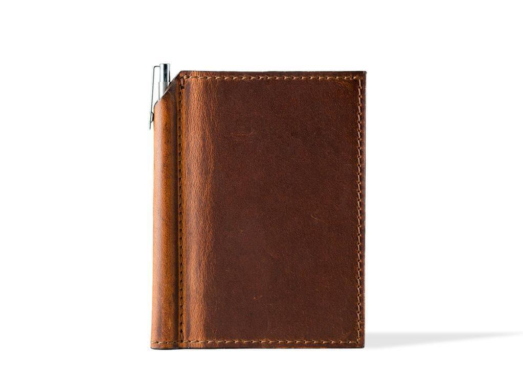 Milwaukee Leather Mini Journal with Pen - Chestnut - olpr.