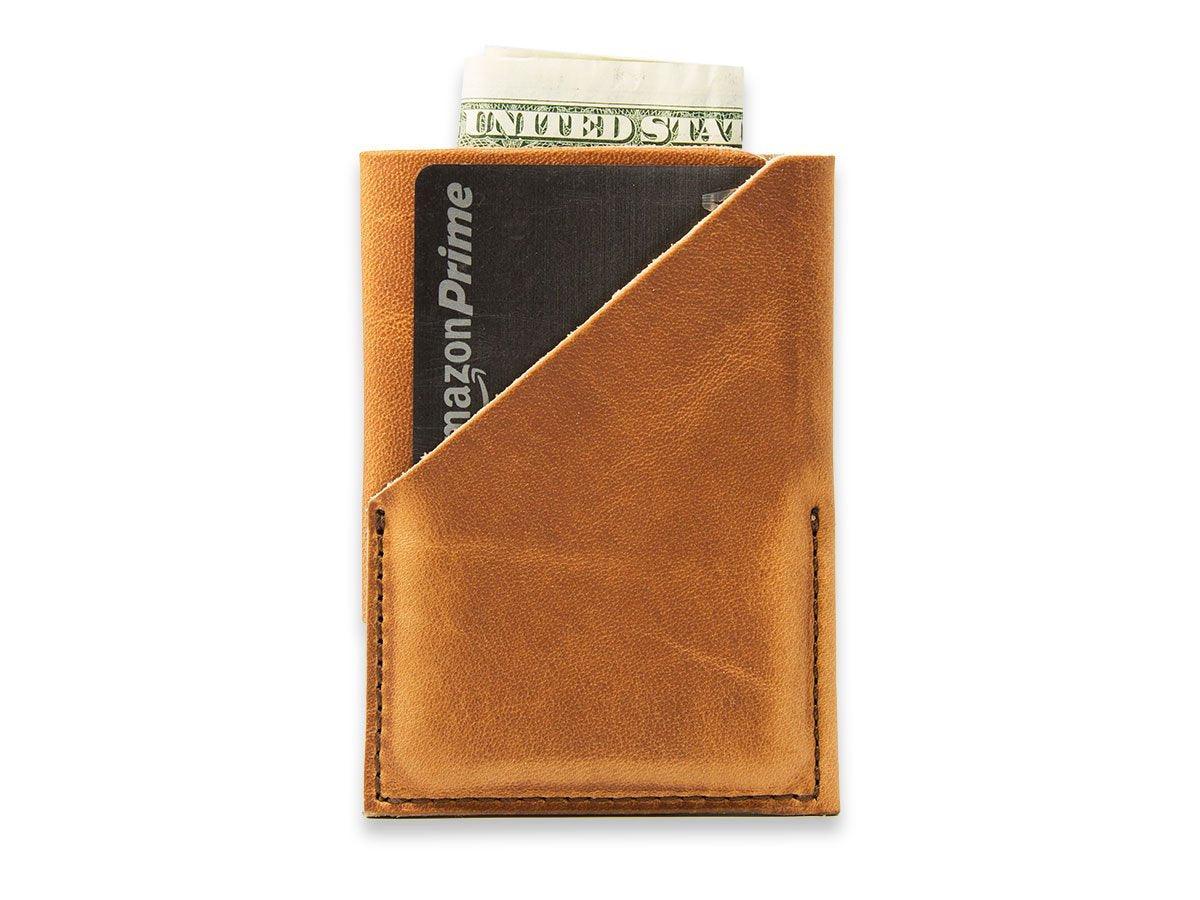 slim card sleeve Handmade Milwaukee Leather Vertical Card Holder