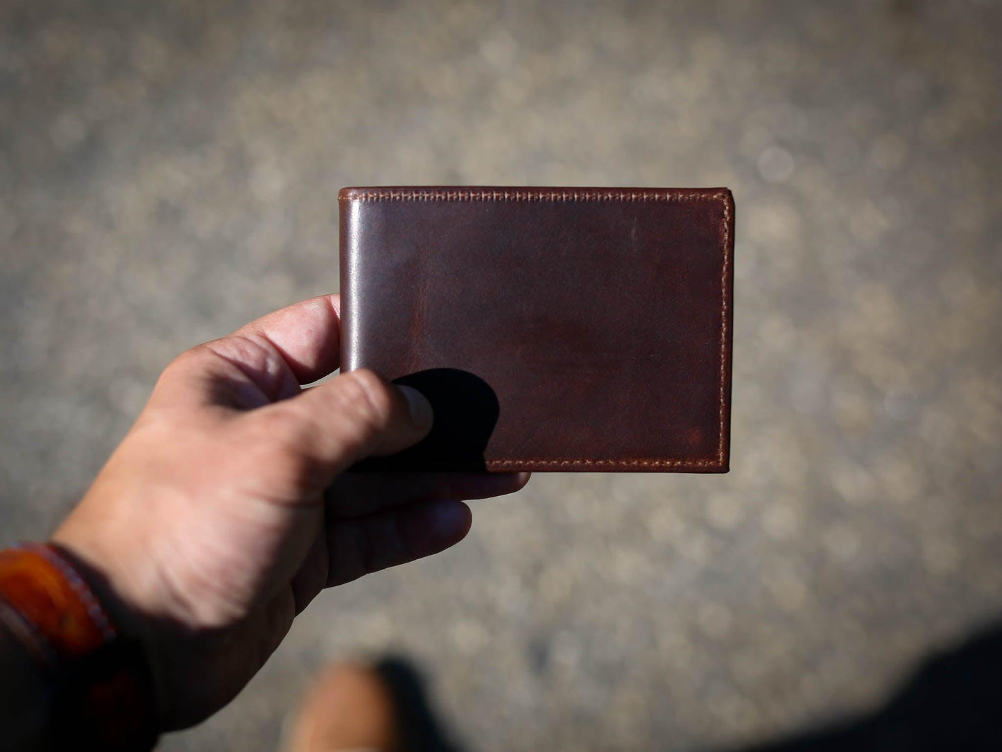 Milwaukee Leather Minimal Bifold Wallet - Chestnut Wallet - olpr.