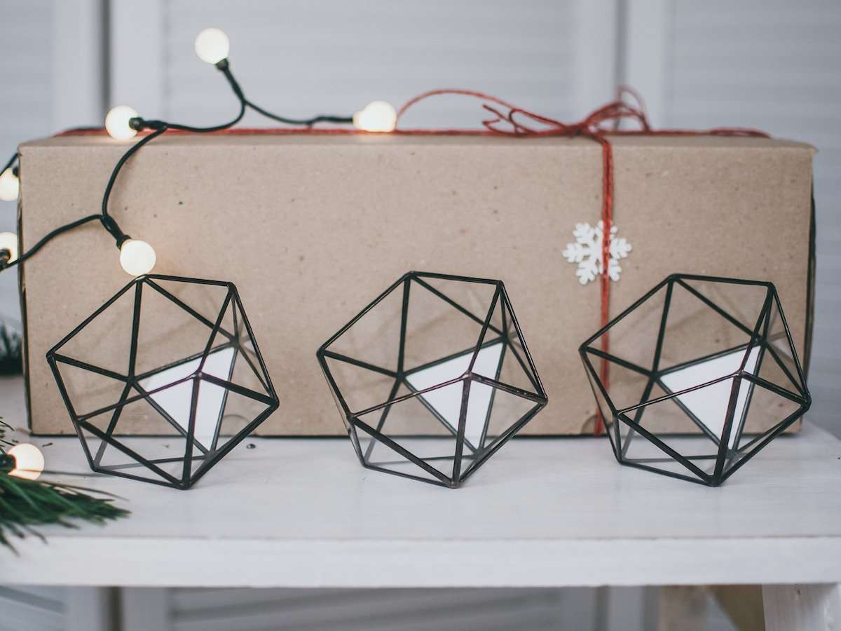 Geometric Terrarium Icosahedron Mini Glass Terrarium - olpr.