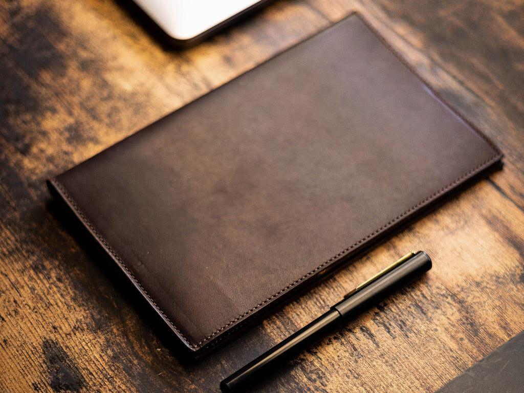 Black Leather Journal, Fountain Pen Notebook For Writing, Luxury Noteb