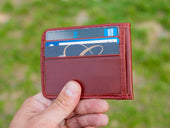 Vintage Leather Nine Pocket Wallet - Ox Blood