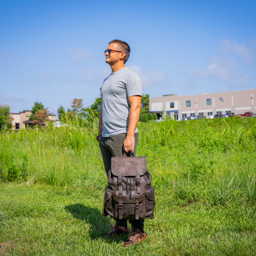 
                      
                        Crazy Horse Leather Backpack Adventure for Man - Brown Nut
                      
                    