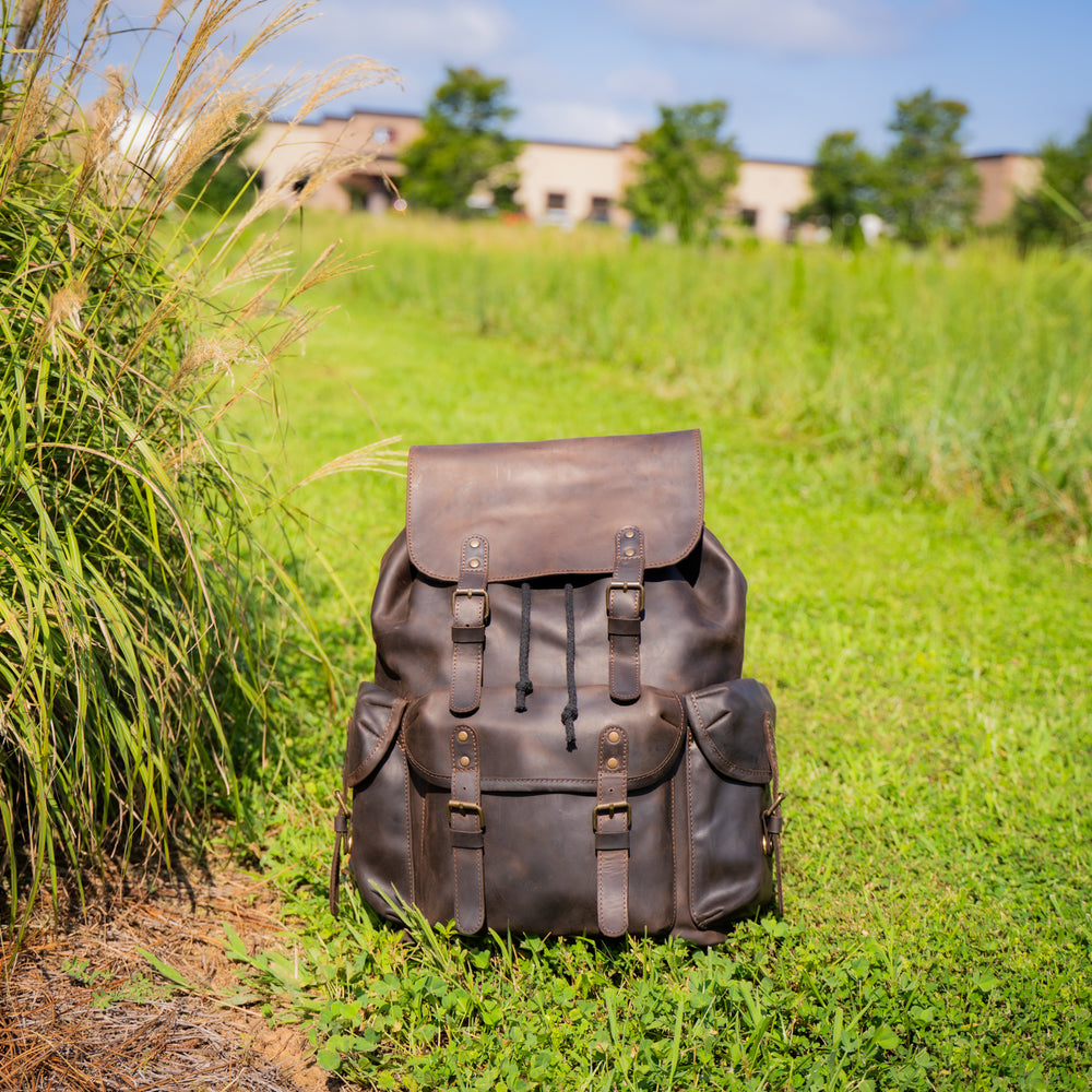 awesome mens leather backpack The Standard The expandable zipper compartment is for school The Stetson Peak - Expandable