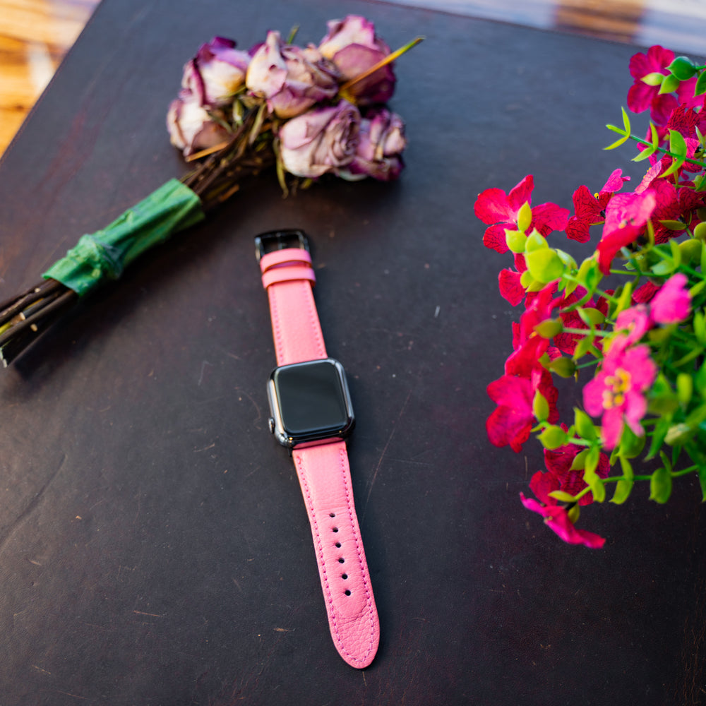 
                      
                        Italian Leather Apple Watch Band - Pink
                      
                    