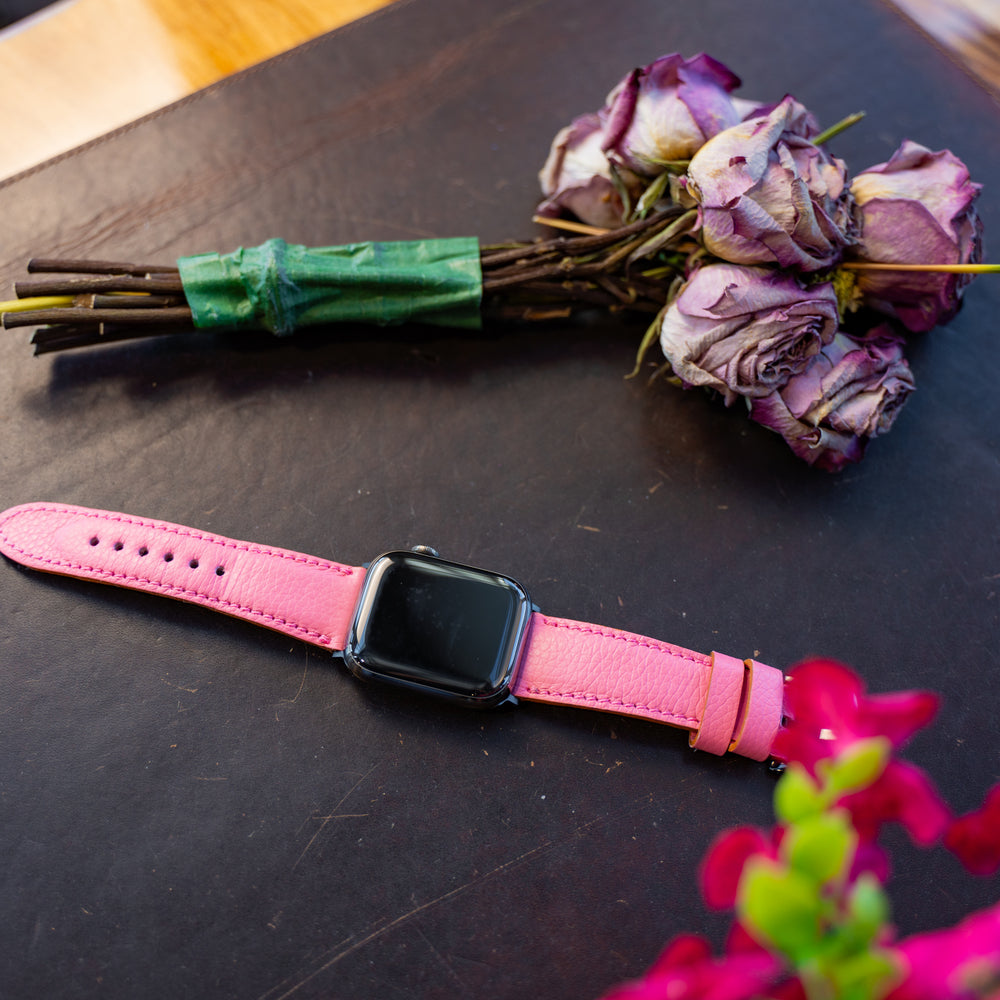 
                      
                        Italian Leather Apple Watch Band - Pink
                      
                    