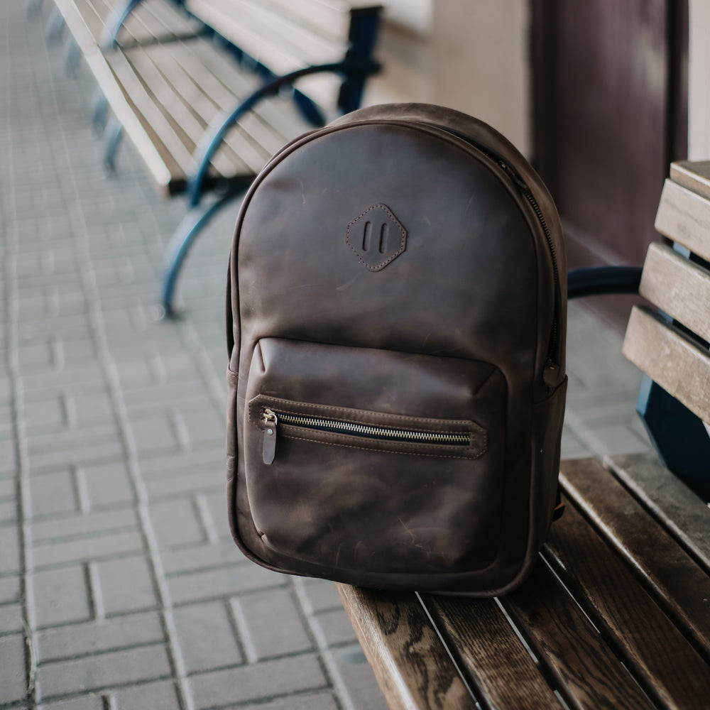 
                      
                        Leather Backpack City for Woman - Brown
                      
                    