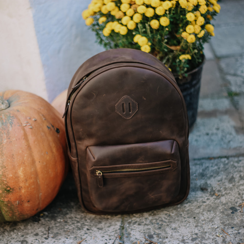 
                      
                        Leather Backpack City for Woman - Brown
                      
                    
