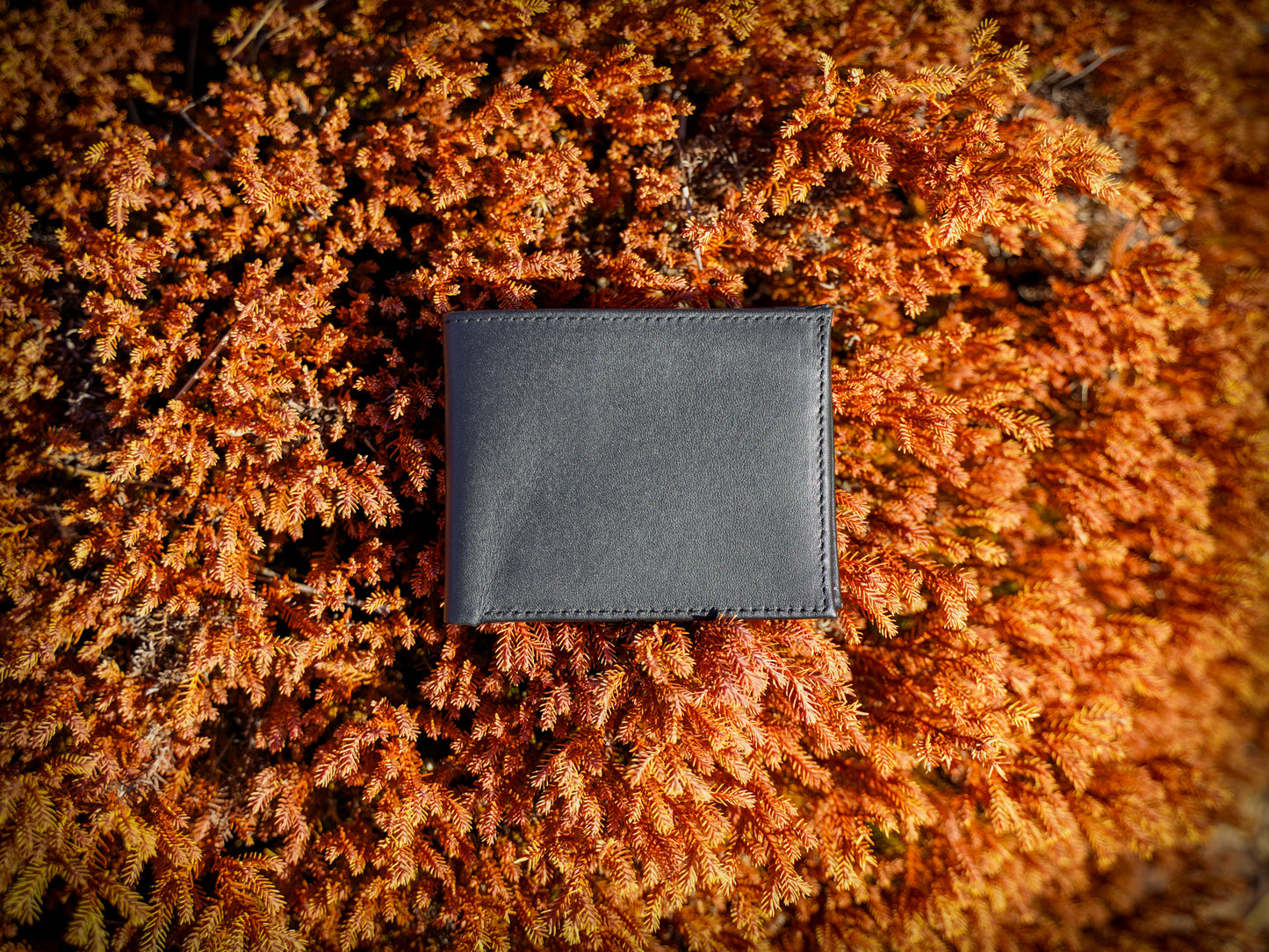 Classic Leather Bifold Wallet - Black