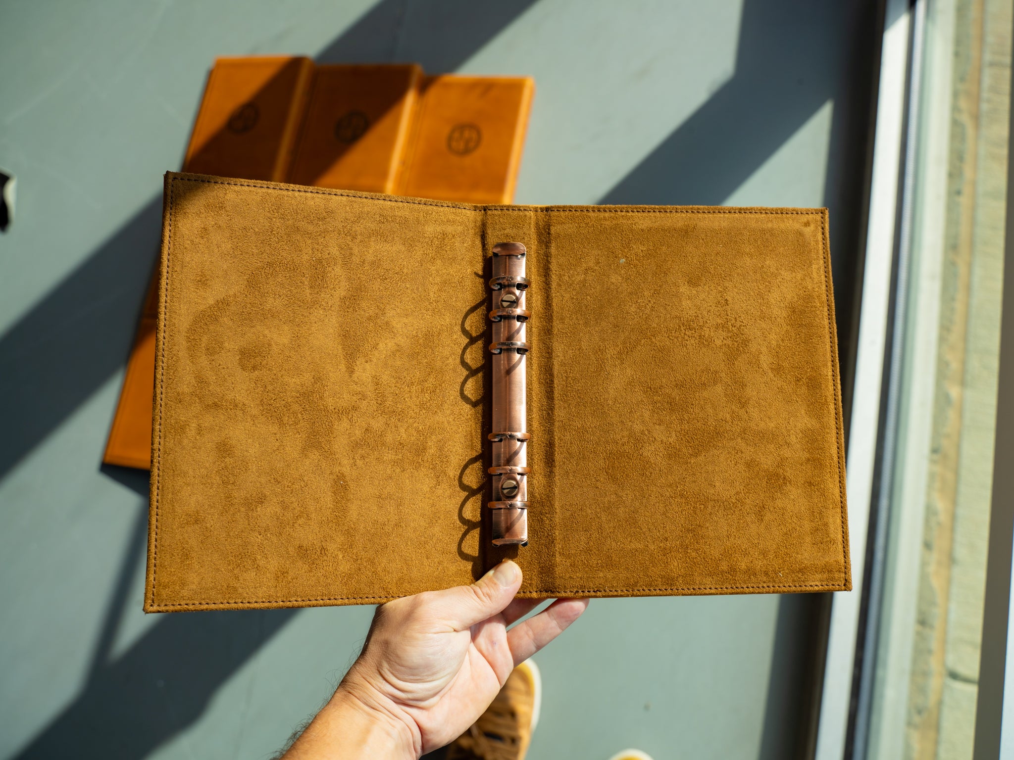 Handmade Milwaukee Menu Folder with 6-Ring Binder - Natural