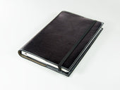 Large Leather Planner Cover - Black