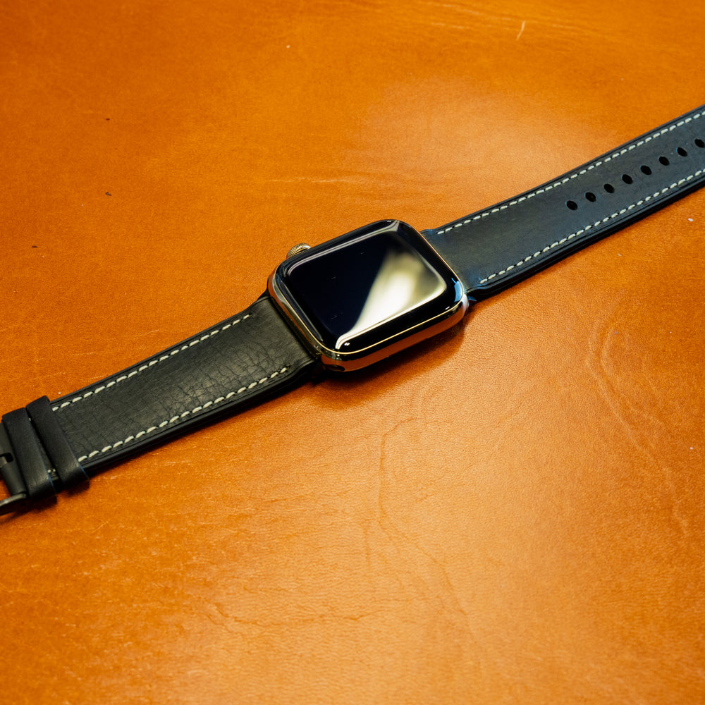 
                      
                        Italian Leather Apple Watch Band with Rubber Backing - Black
                      
                    