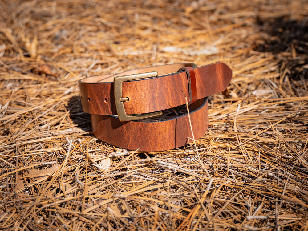 Leather Belt - Brown with Pull Up Effect