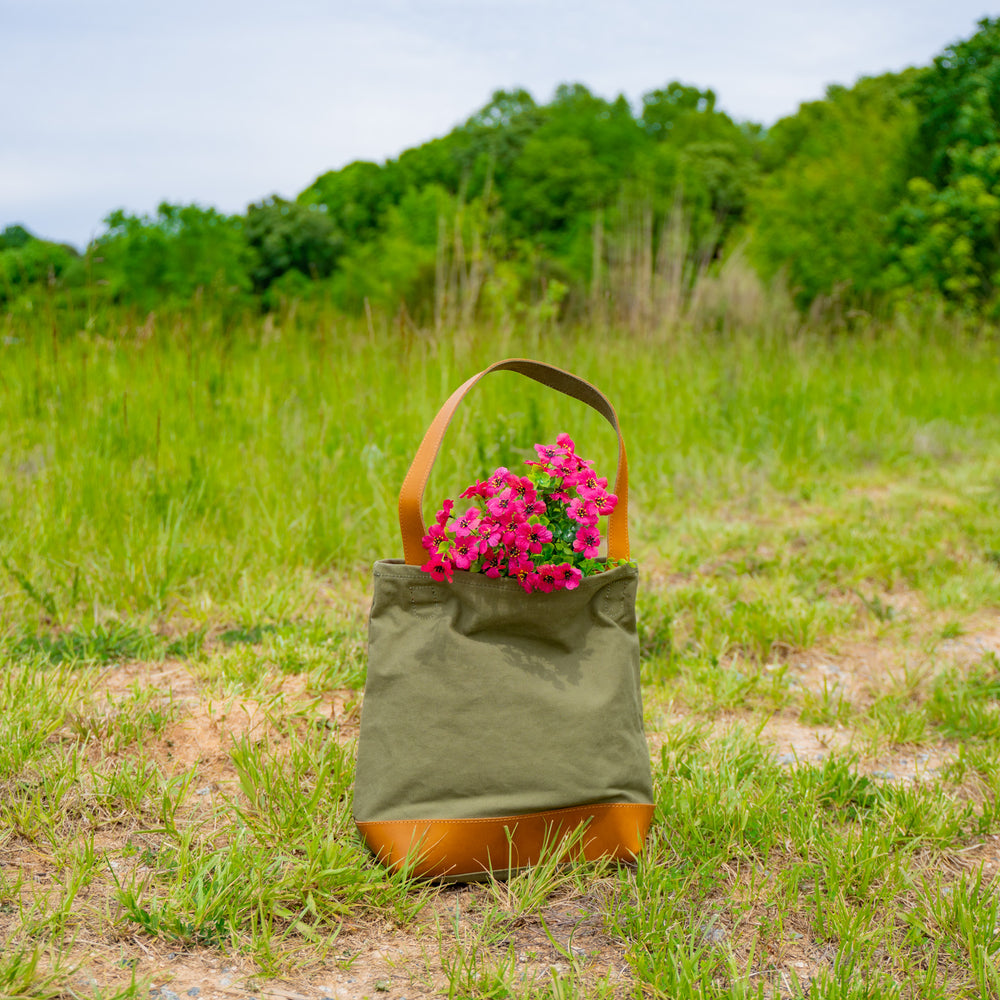 
                      
                        Canvas Bucket Tote Bag - Green
                      
                    