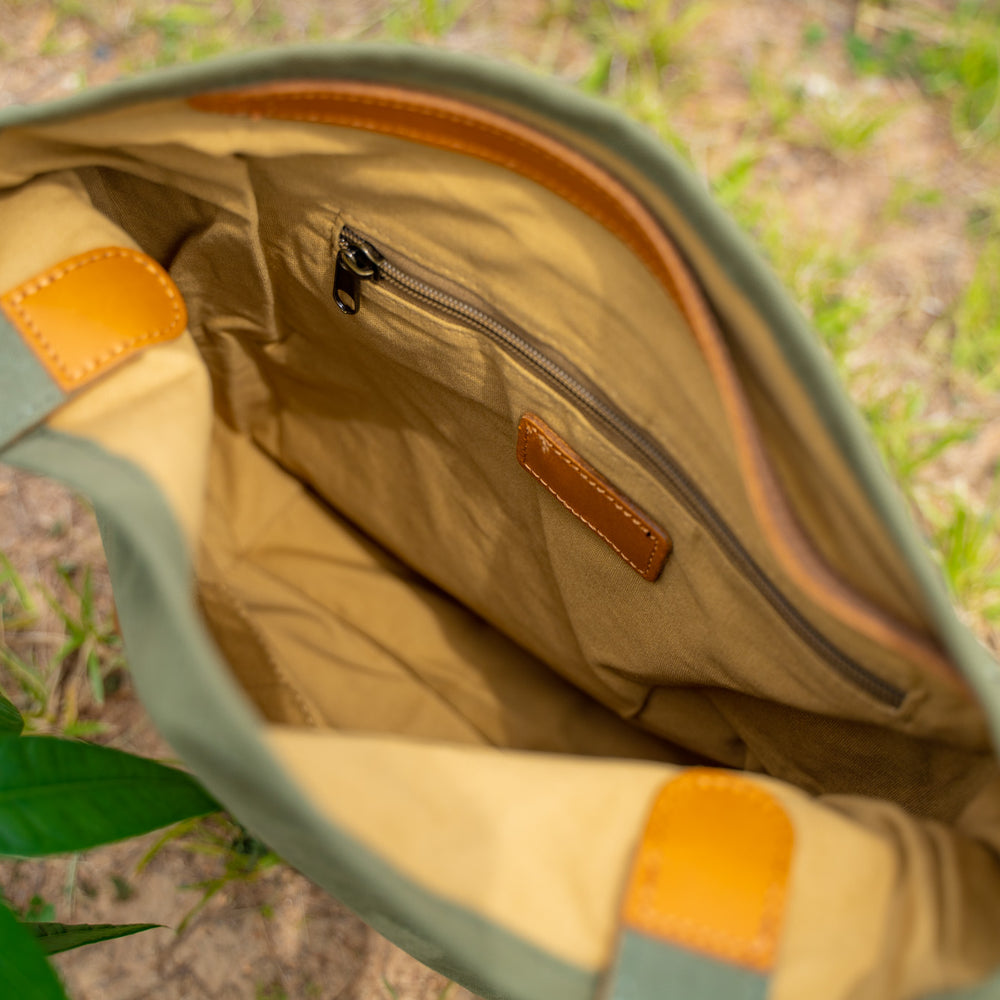 
                      
                        Canvas Bucket Tote Bag - Green
                      
                    