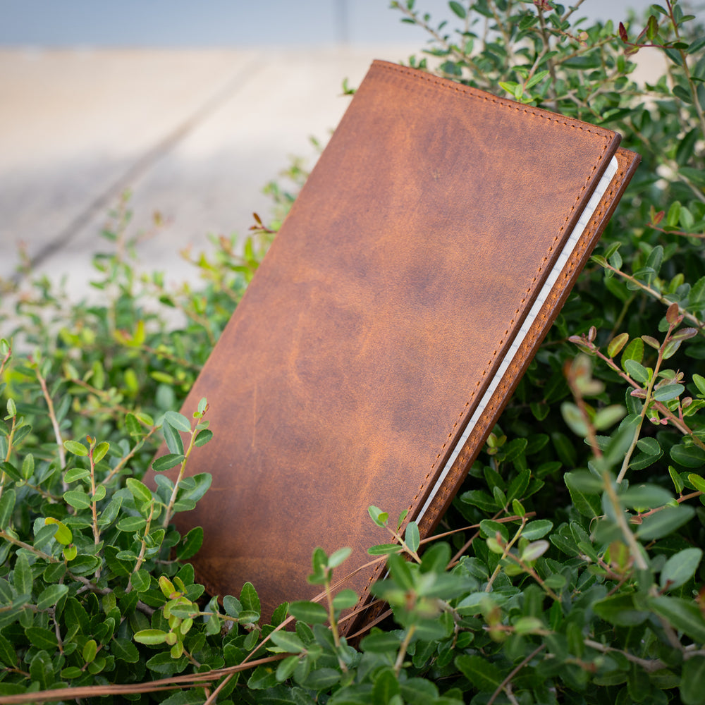Crazy Horse Leather Moleskine Cahier Journal - Brown
