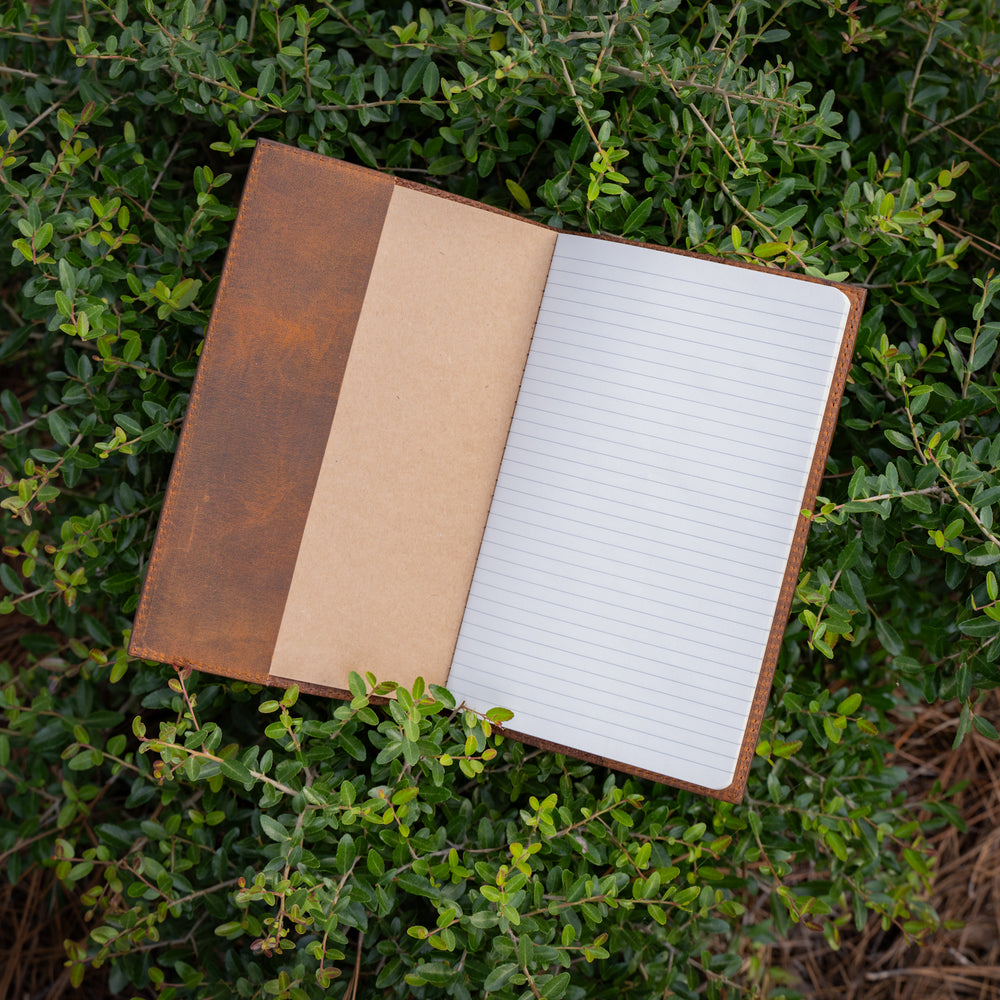 Crazy Horse Leather Moleskine Cahier Journal - Brown