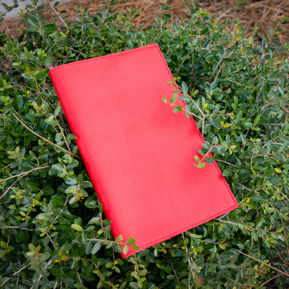 Italian Leather Moleskine Cahier Journal - Red