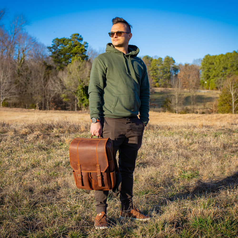 
                      
                        Crazy Horse Leather Backpack Voyager - Ginger
                      
                    