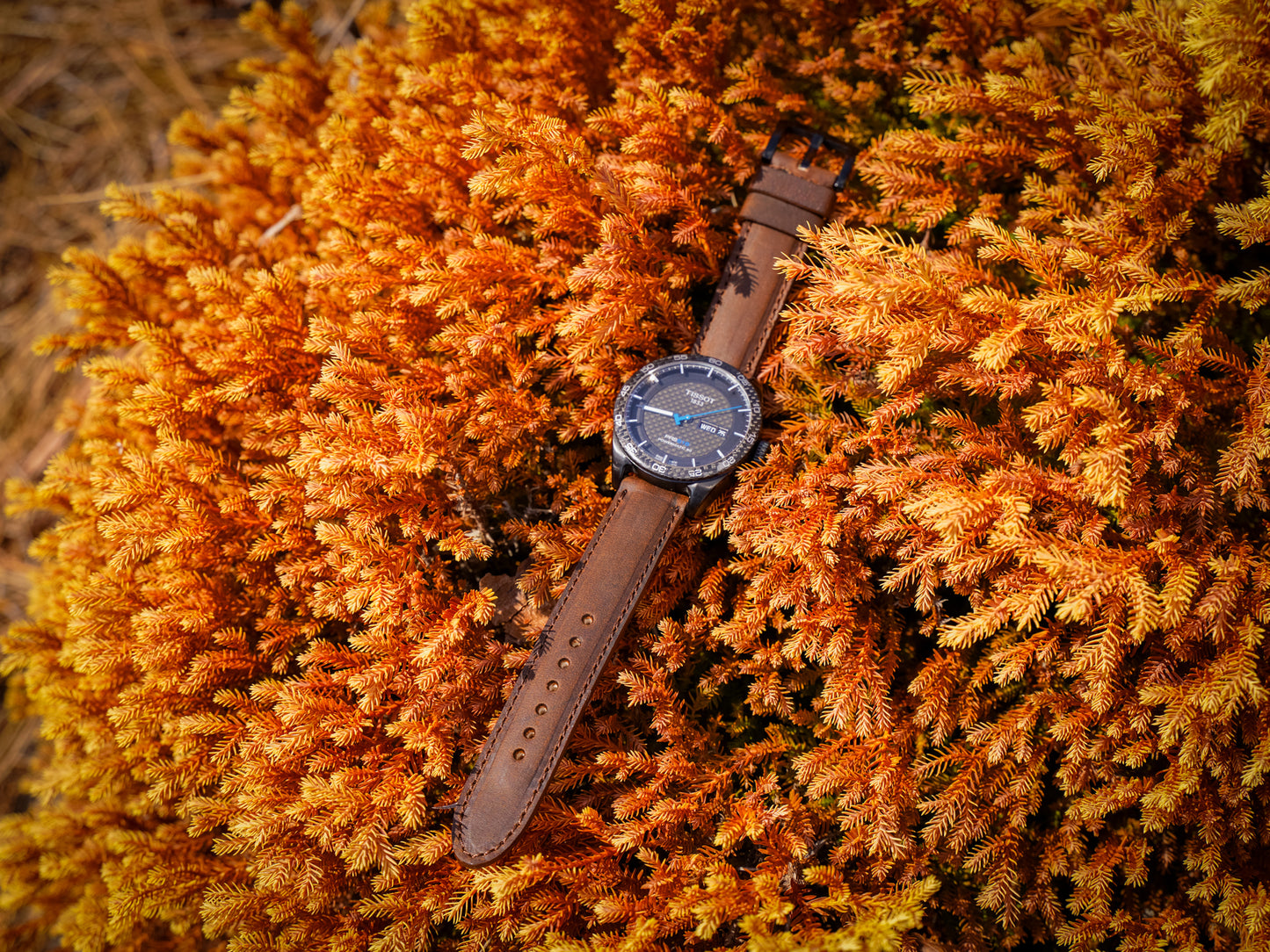 Crazy Horse Leather Watch Band - Brown