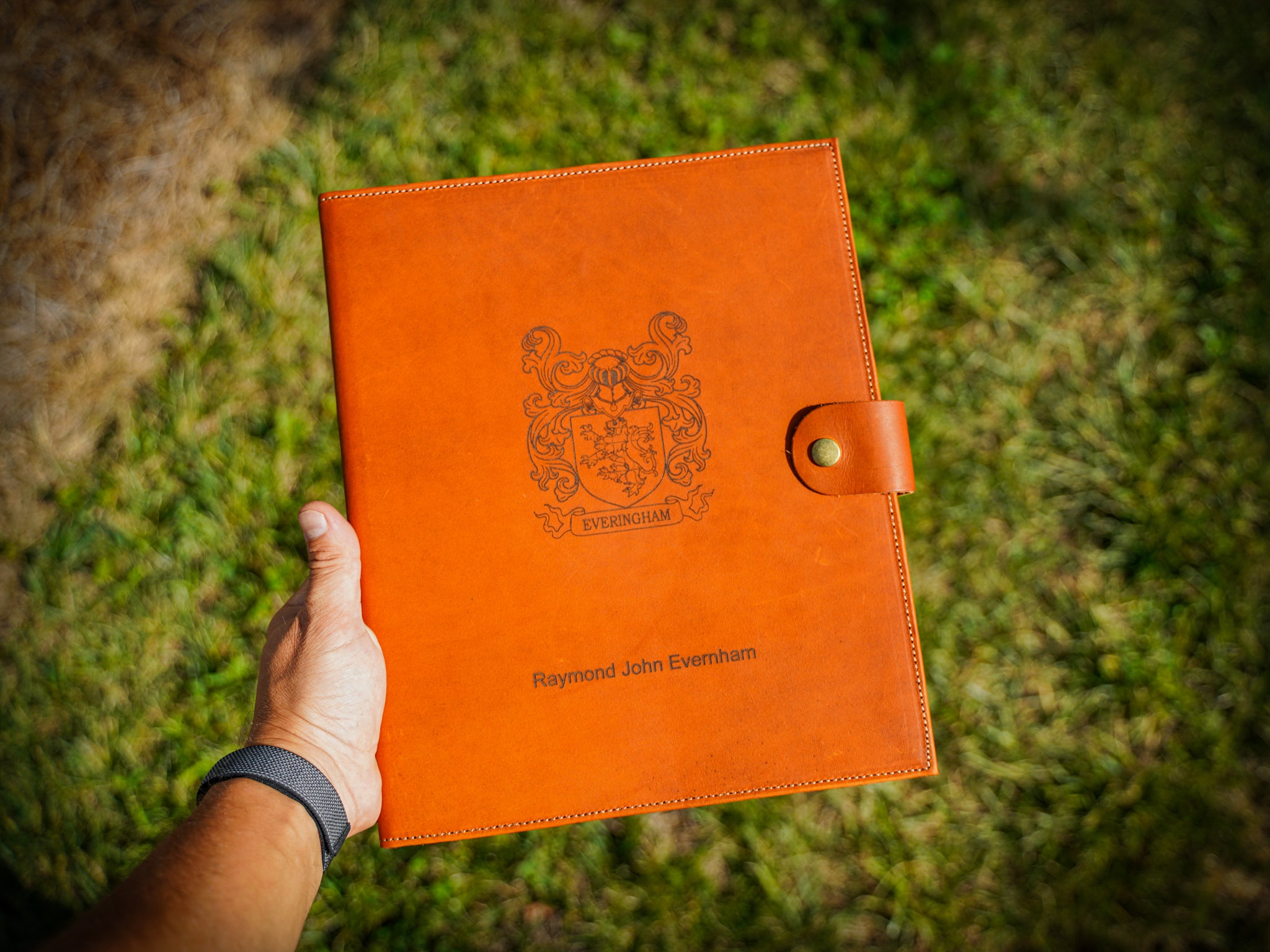 Handmade Milwaukee Menu Folder with Snap - Natural