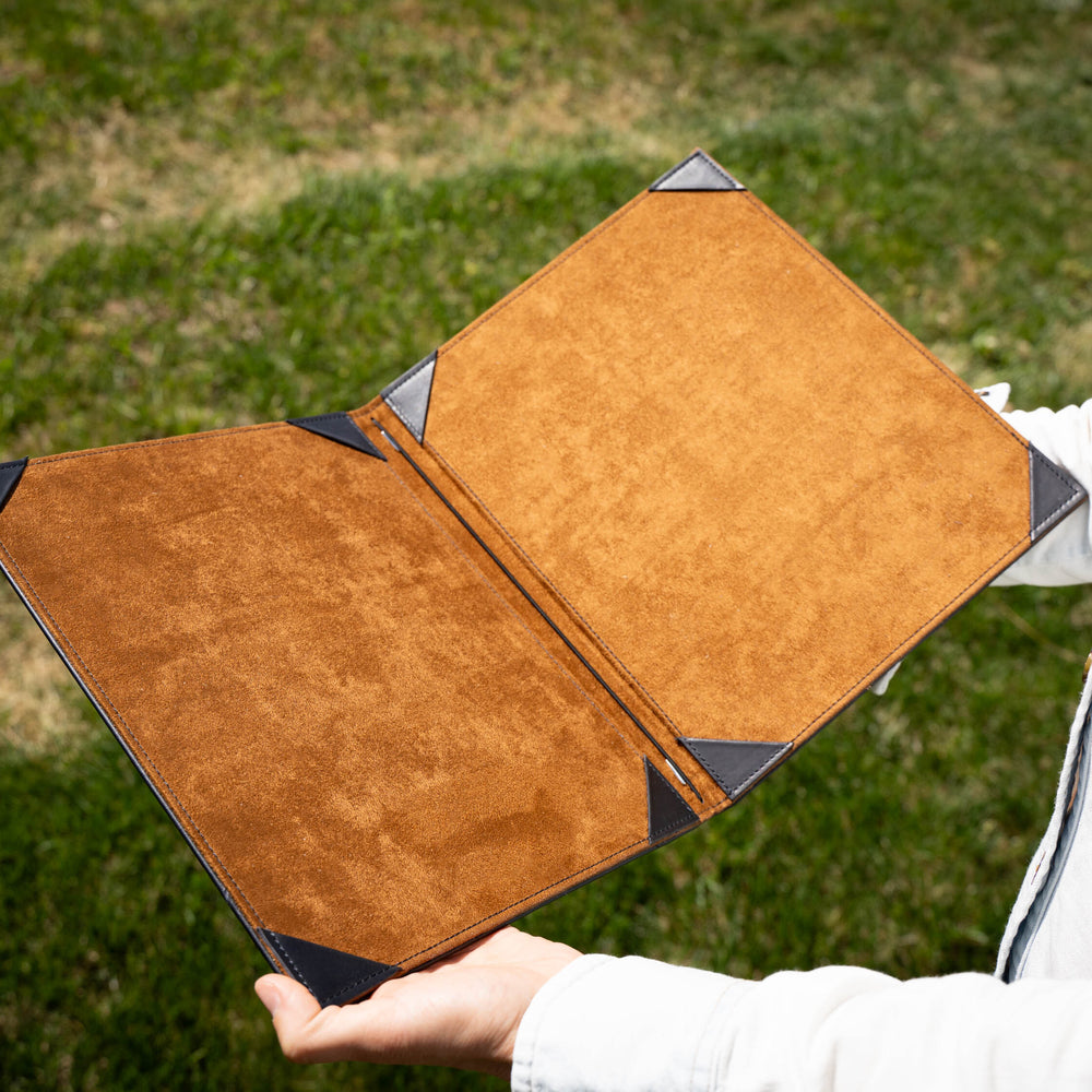 Milwaukee Leather Hardcover Menu with Corners - Black