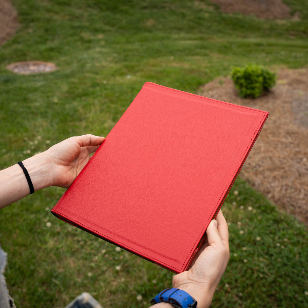 
                      
                        Italian Leather Hardcover Menu with Corners - Red
                      
                    