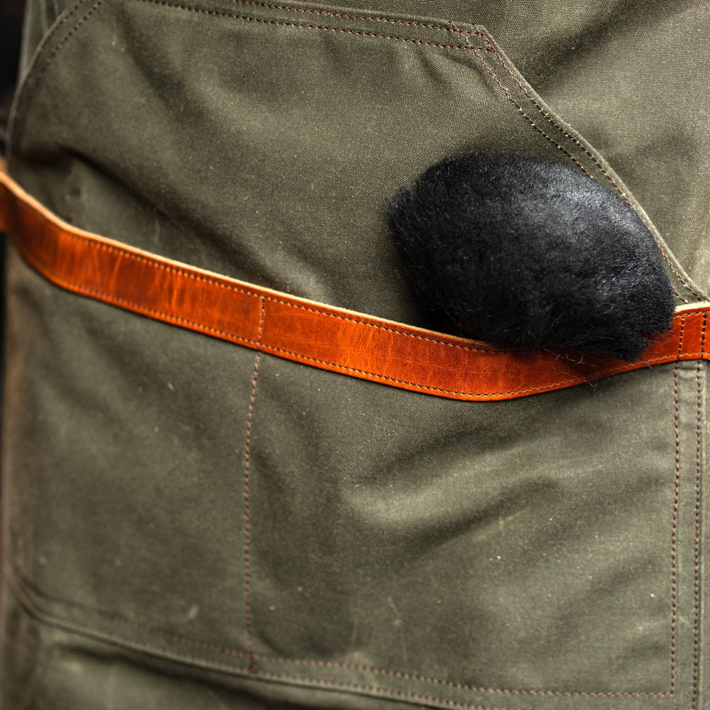 
                      
                        Waxed Canvas and Leather Apron - Green
                      
                    