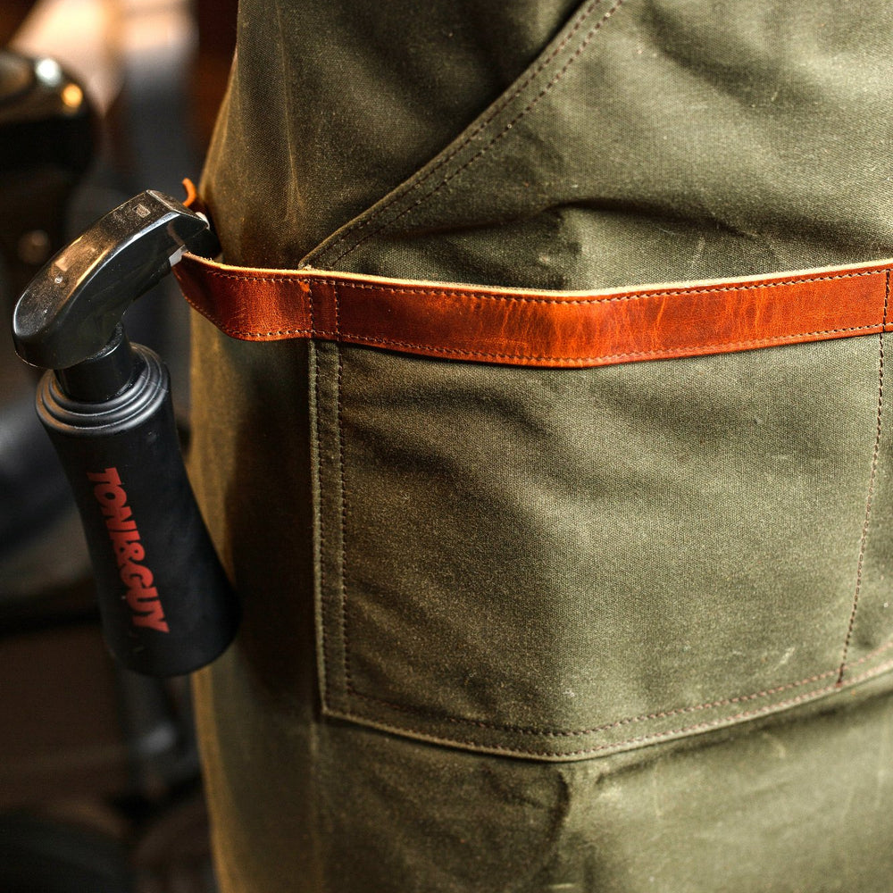 
                      
                        Waxed Canvas and Leather Apron - Green
                      
                    