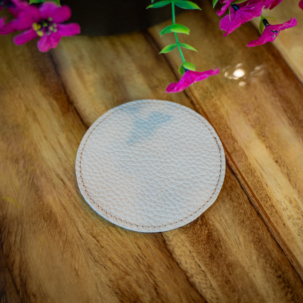 
                      
                        Italian Leather Coaster - Taupe
                      
                    