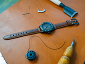 Italian Vintage Leather Watch Band - Light Brown