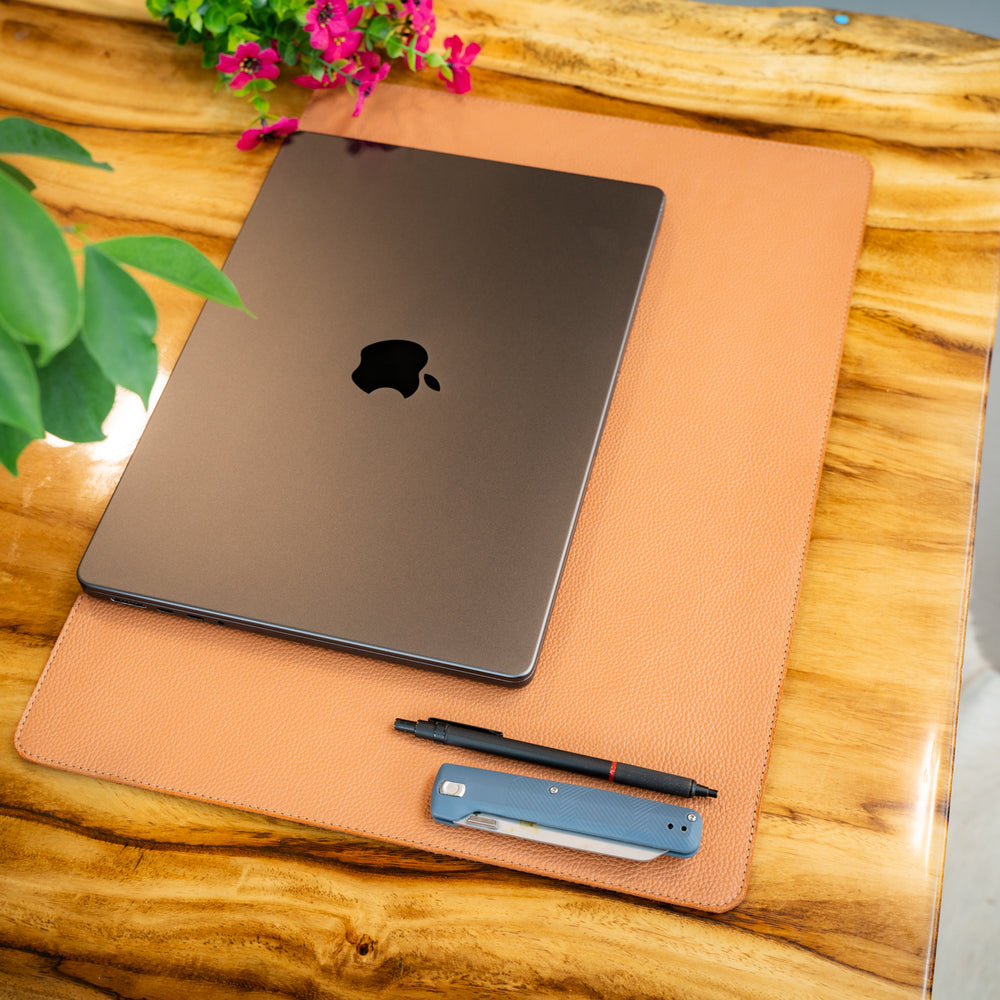 Italian Leather Table Mat - Cream