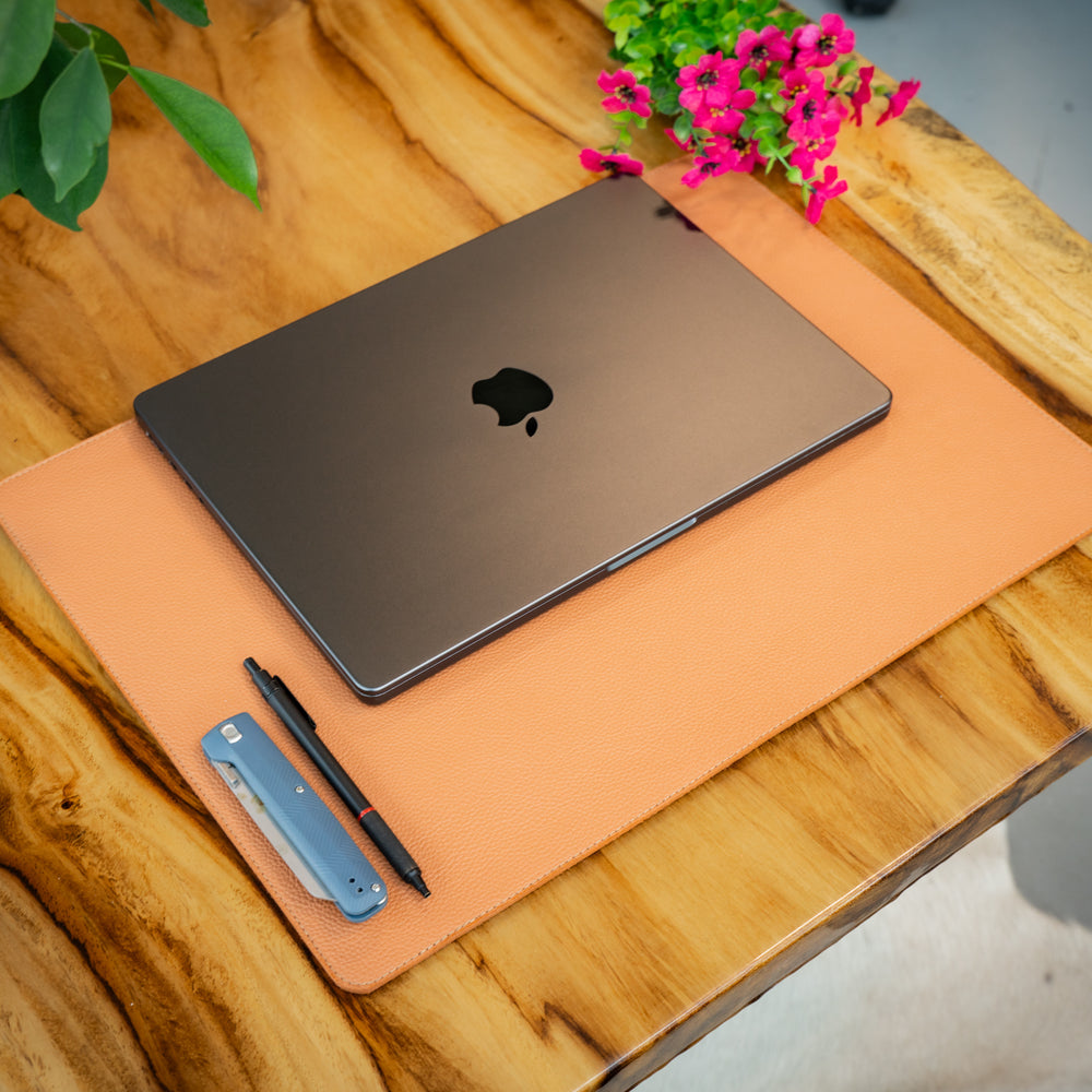 Italian Leather Table Mat - Cream