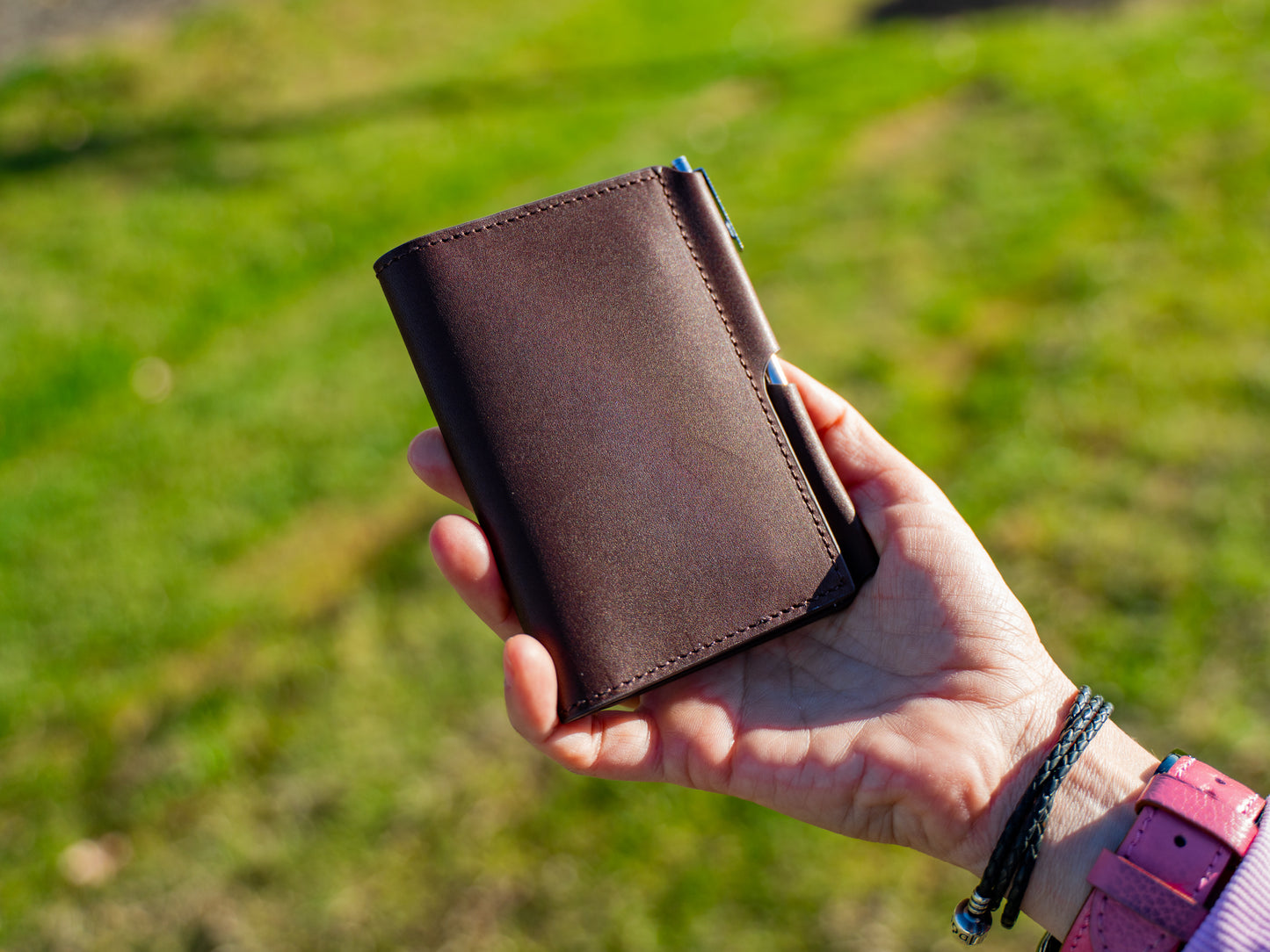 Vintage Leather Journal Wallet 2.0 with Pen XS - Brown