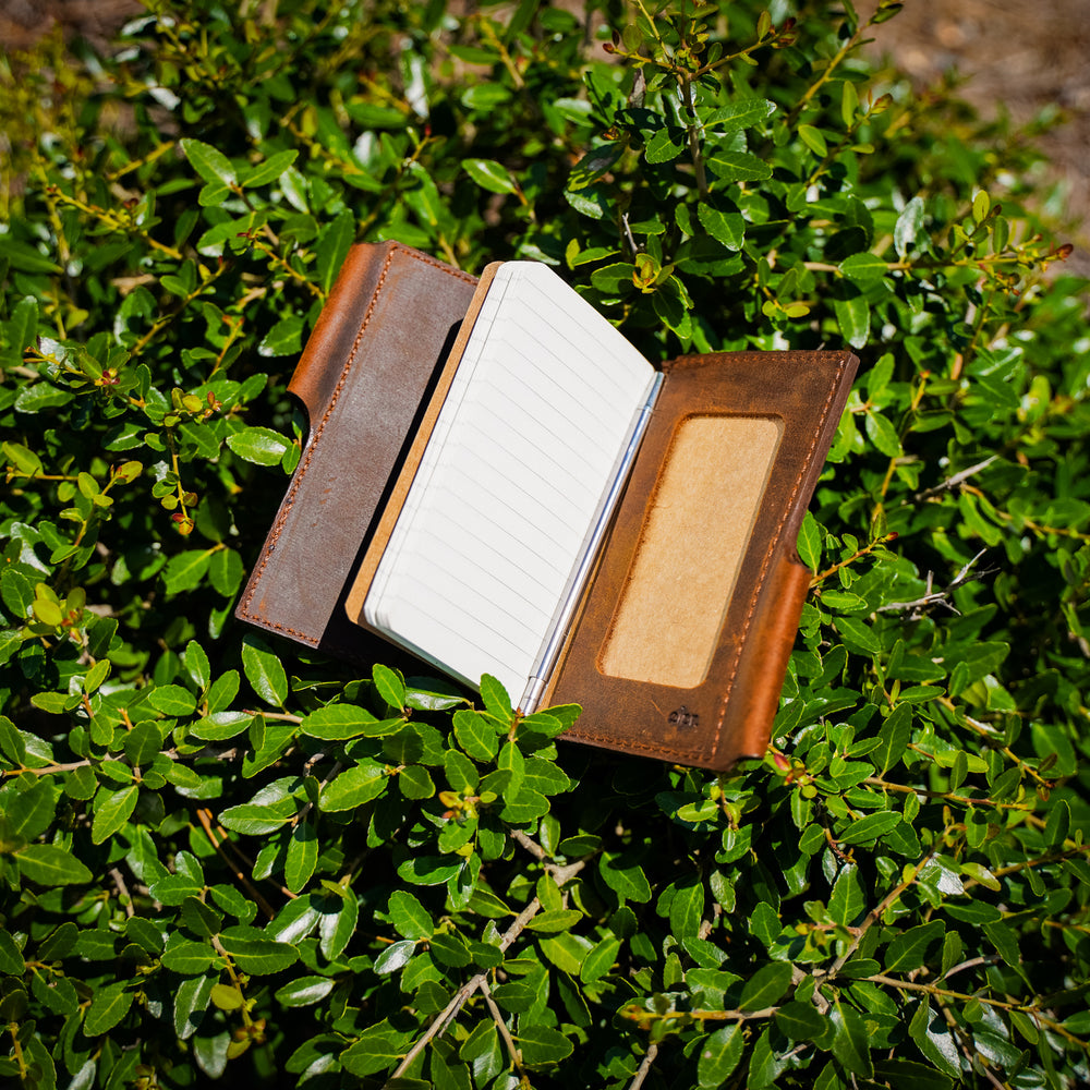 
                      
                        Crazy Horse Leather Journal Wallet with Pen XS - Brown
                      
                    
