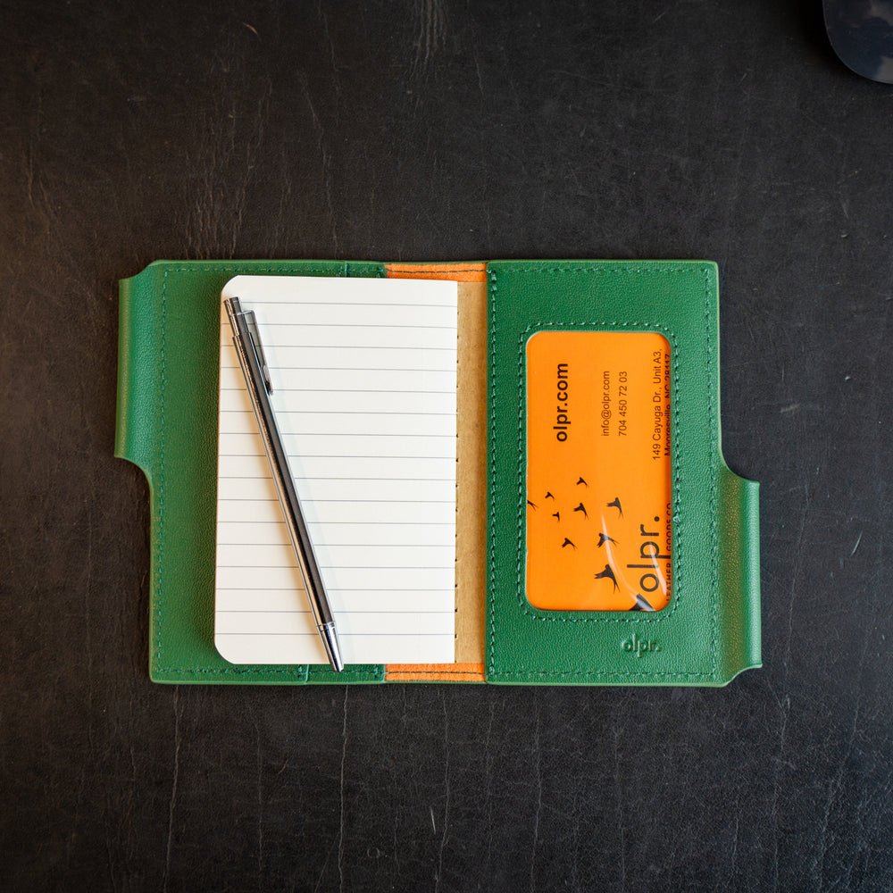 Vintage Leather Journal Wallet 2.0 with Pen XS - Green