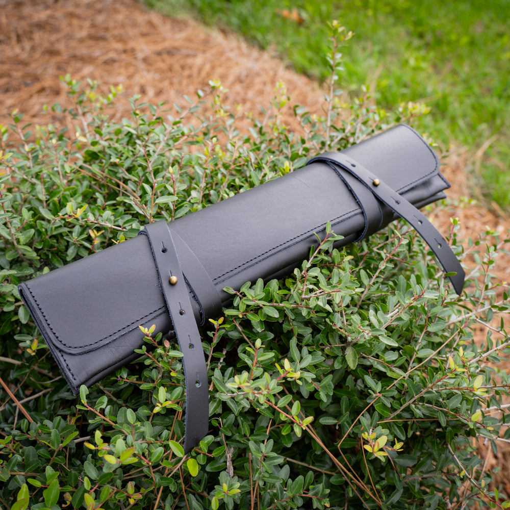 Handmade Leather Knife Case - Black