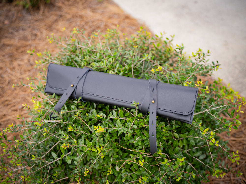 Handmade Leather Knife Case - Black