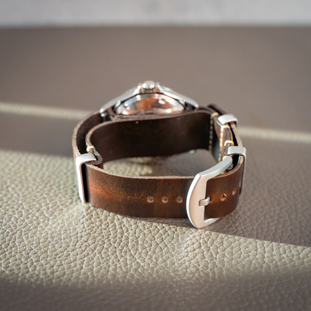 
                      
                        Nato Zulu Leather Watch Band 1 piece - Brown
                      
                    