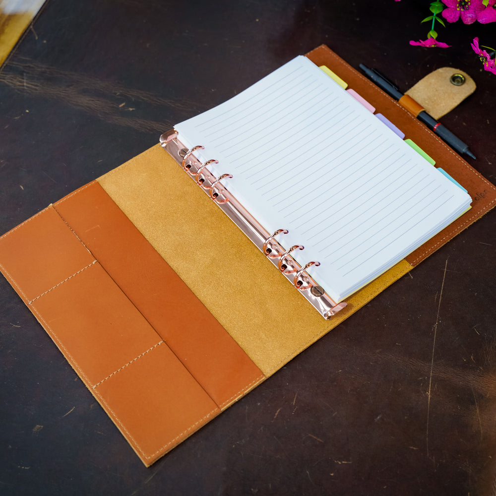 
                      
                        Leather Padfolio with Spiral Refill - Natural
                      
                    