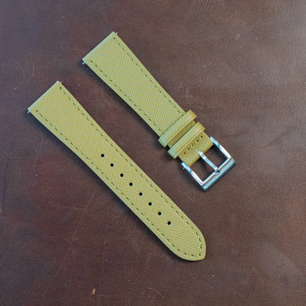 
                      
                        Saffiano Leather Watch Band - Pistachio
                      
                    