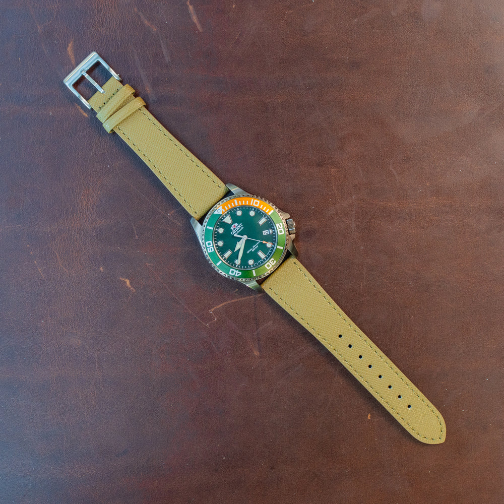 
                      
                        Saffiano Leather Watch Band - Pistachio
                      
                    