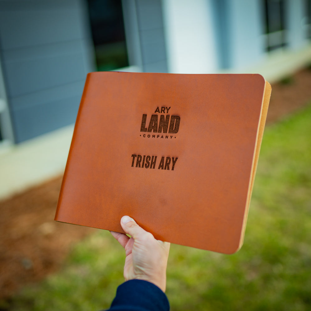 Mexican Leather Horizontal Simple Menu Cover - Natural