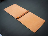 Mexican Leather Horizontal Simple Menu Cover - Natural