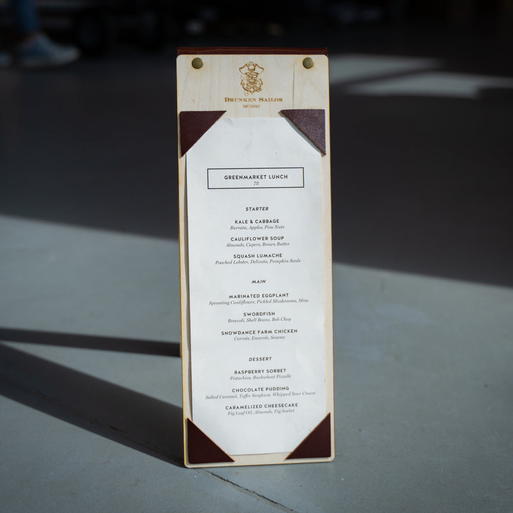 Wooden Menu Stand