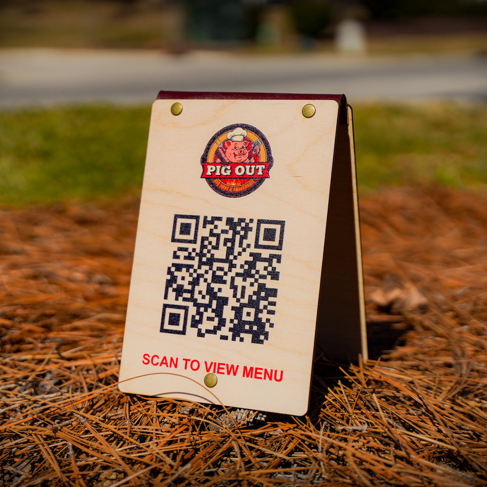 Wooden Table Tent Sign