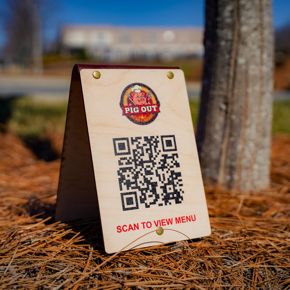 Wooden Table Tent Sign