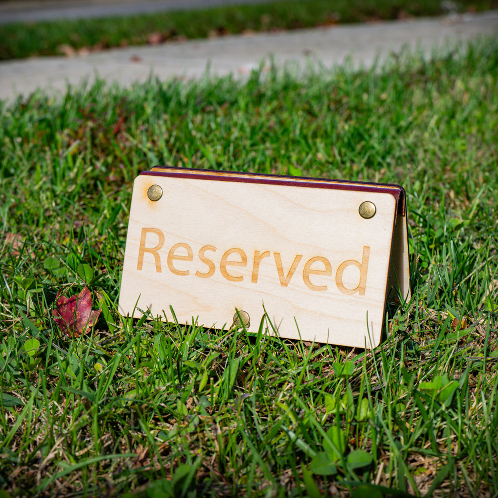 Wooden Table Tent - Reserved Sign
