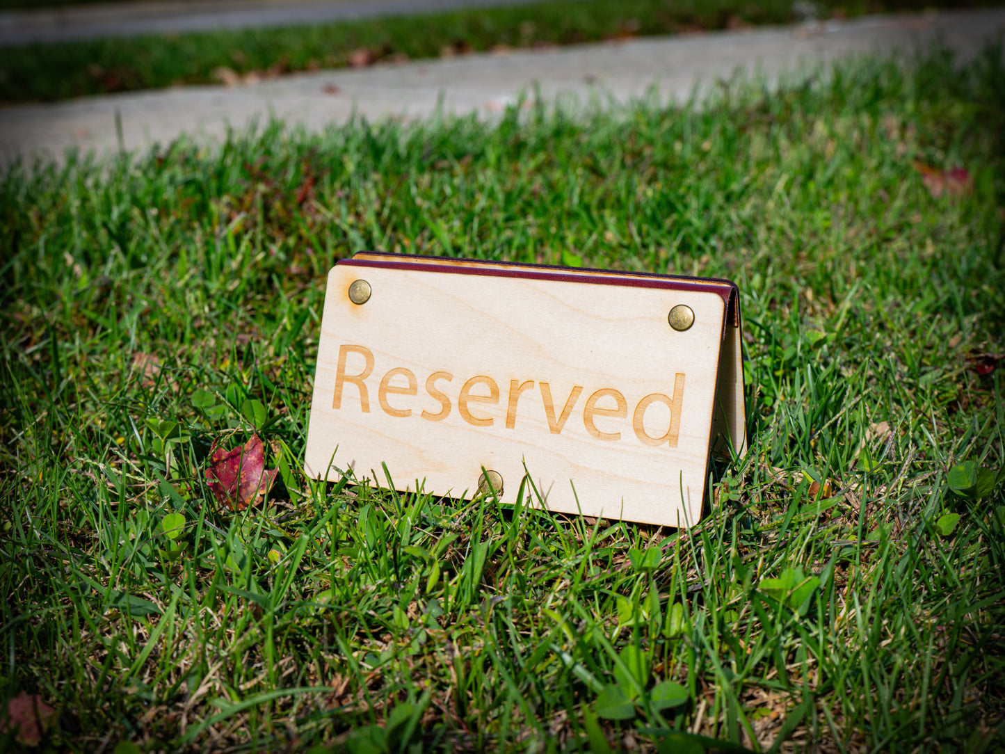 Wooden Table Tent - Reserved Sign